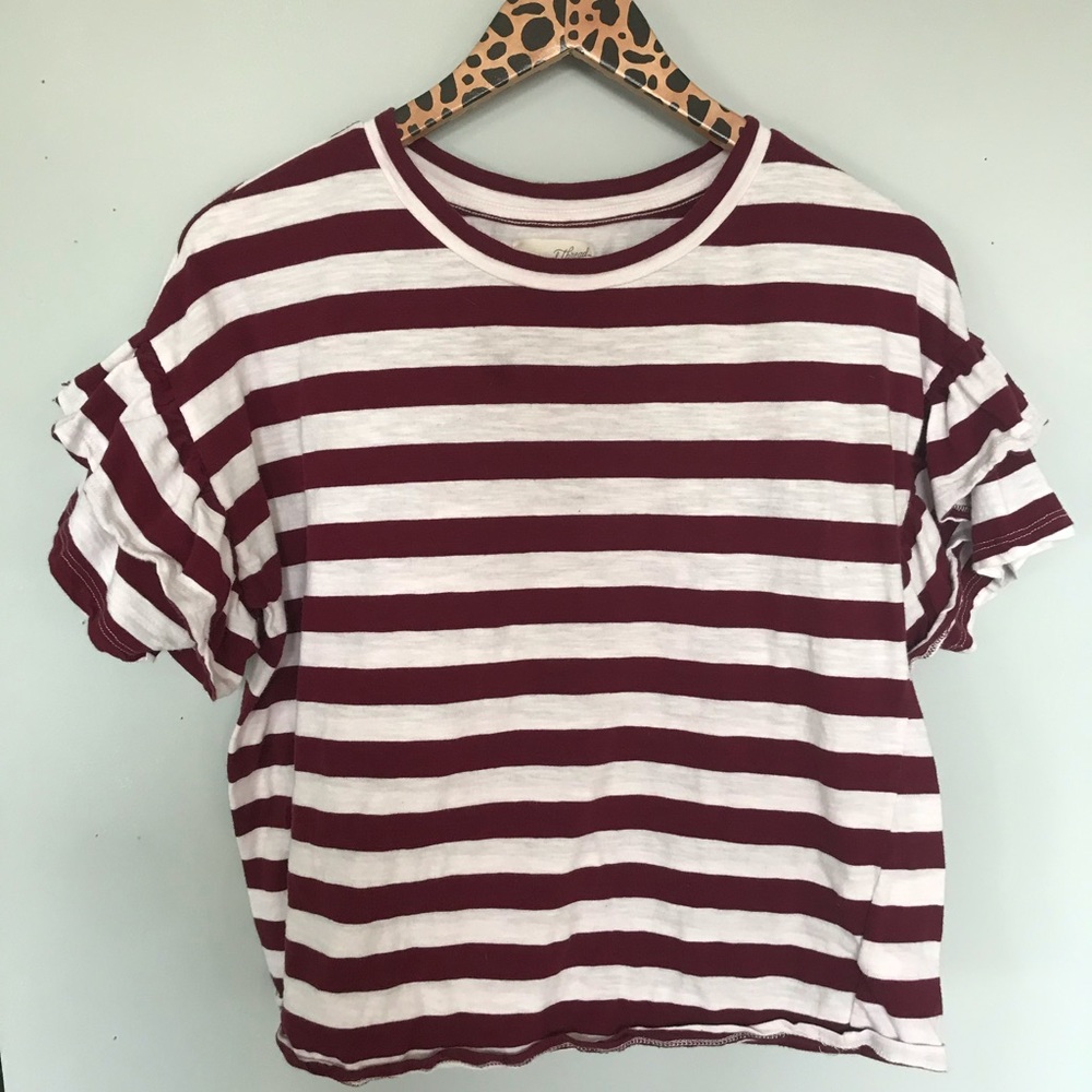 Striped Ruffled top